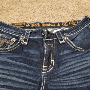 Mens 34" Rock Revival Boot cut jeans